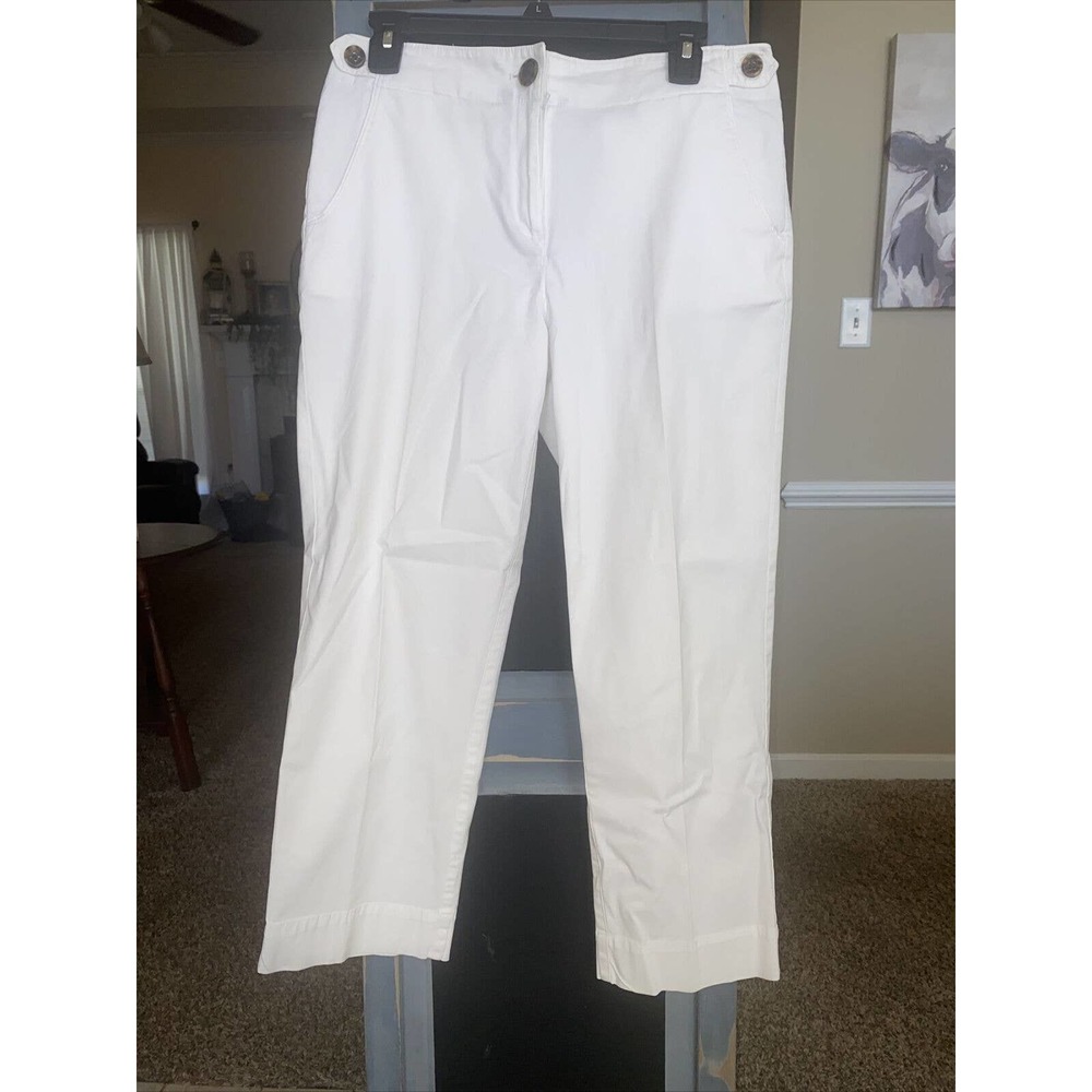 Talbots Chino White Pants Sz 6